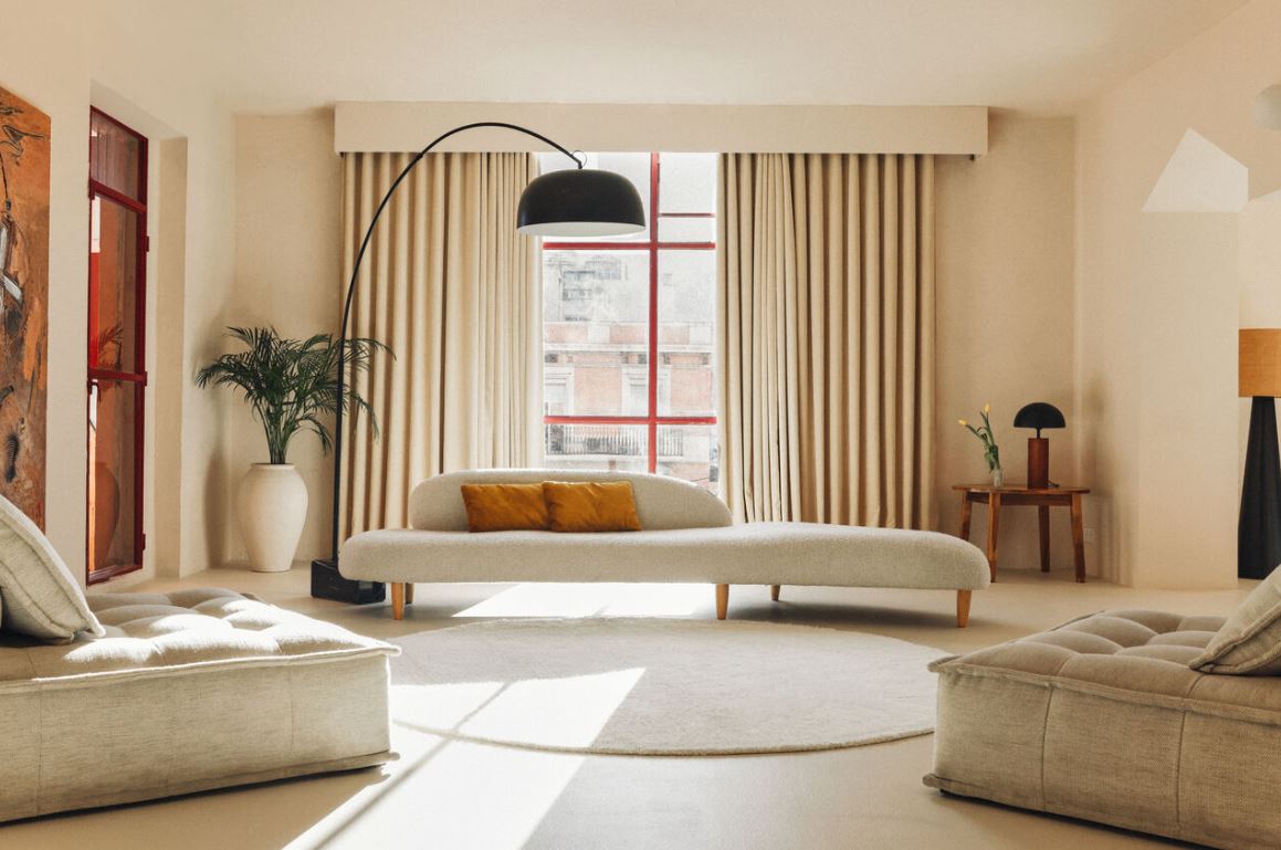 LORENA CANALS - Tapis À Laine Rond Naturel Ø 180 Cm