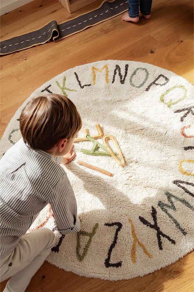 LORENA CANALS - Tapis De Jeu Lavable Abc Couleur Et Lettres Ø 120 Cm
