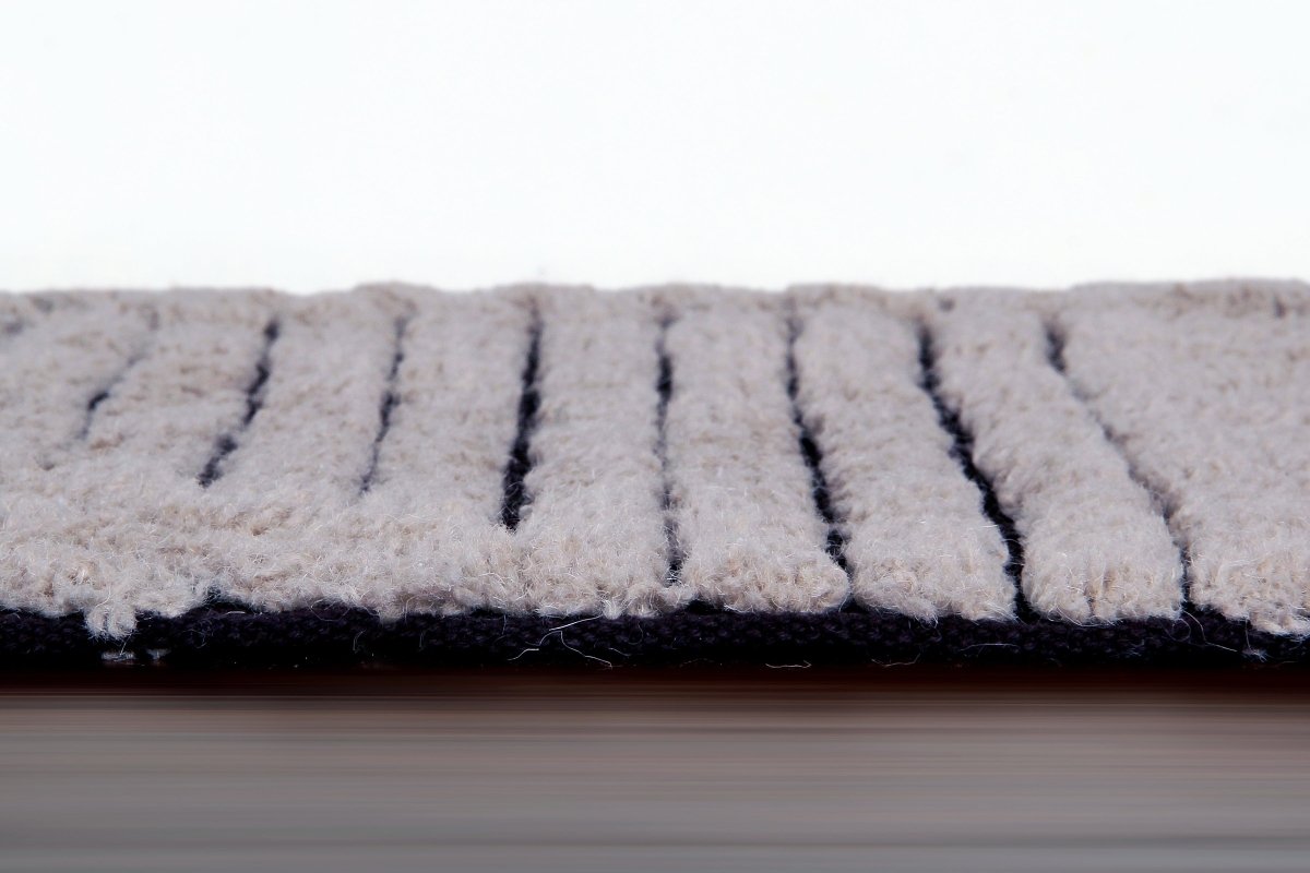 LORENA CANALS - Tapis en Laine Lavable Chia Noir 170 X 240 cm