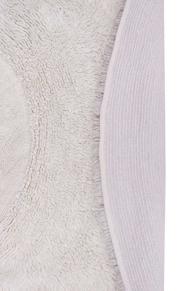 LORENA CANALS - Tapis Lavable En Laine Arctic Circle - Mouton Blanc 250 X 250 Cm