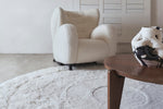 LORENA CANALS - Tapis Lavable En Laine Arctic Circle - Mouton Blanc 250 X 250 Cm