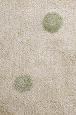 LORENA CANALS - Tapis Lavable Hippy Dots Naturel - Olive 120 X 160 Cm