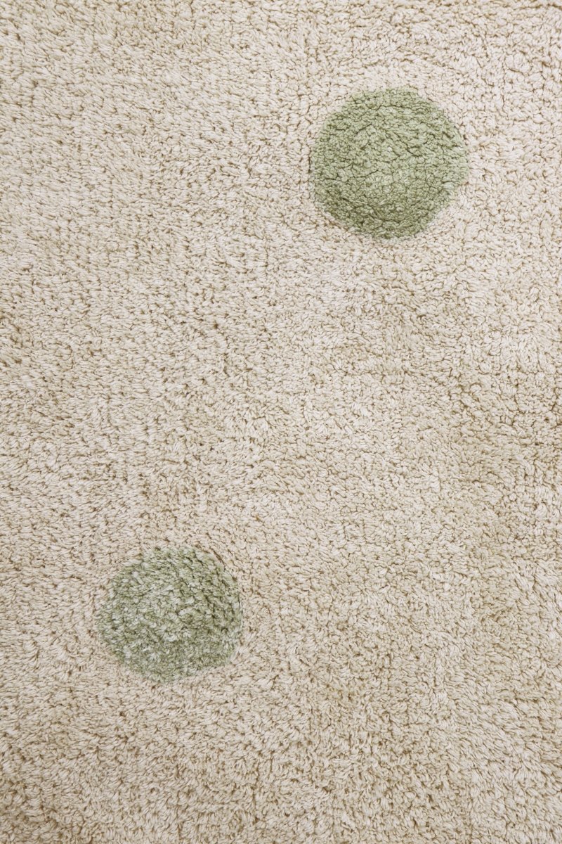 LORENA CANALS - Tapis Lavable Hippy Dots Naturel - Olive 120 X 160 Cm