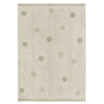 LORENA CANALS - Tapis Lavable Hippy Dots Naturel - Olive 120 X 160 Cm