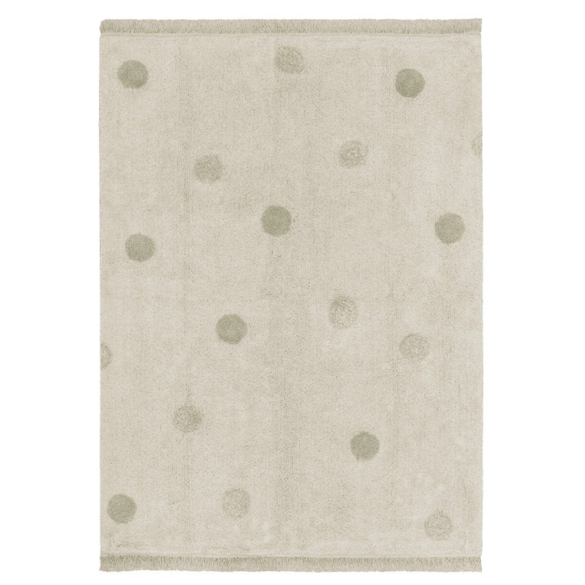 LORENA CANALS - Tapis Lavable Hippy Dots Naturel - Olive 120 X 160 Cm
