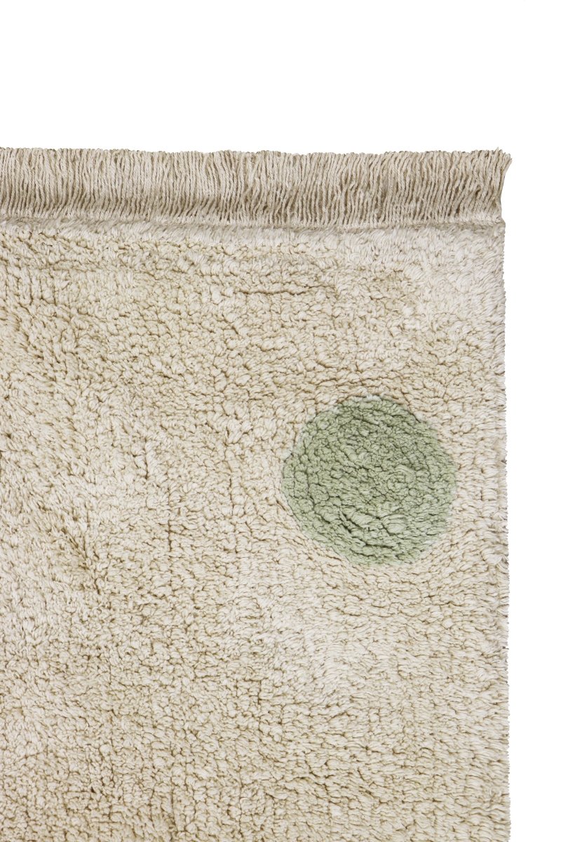 LORENA CANALS - Tapis Lavable Hippy Dots Naturel - Olive 120 X 160 Cm