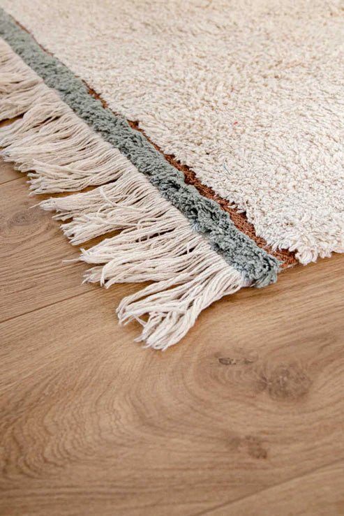 LORENA CANALS - Tapis Lavable Lane Naturel - Bleu Vintage 200 x 300 Cm