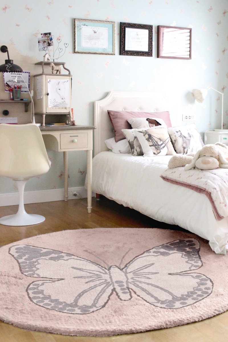 LORENA CANALS - Tapis Lavable Papillon 160 x 160 Cm