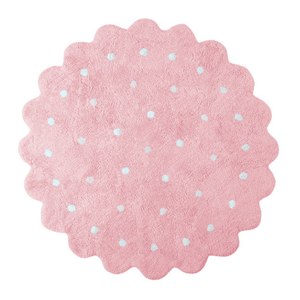 LORENA CANALS - Tapis Lavable Petit Biscuit Rose 140 x 140 Cm