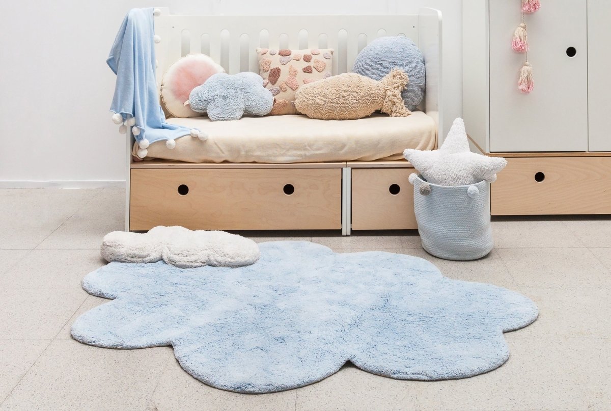 LORENA CANALS - Tapis Lavable Puffy Dream Bleu 170 x 110 Cm