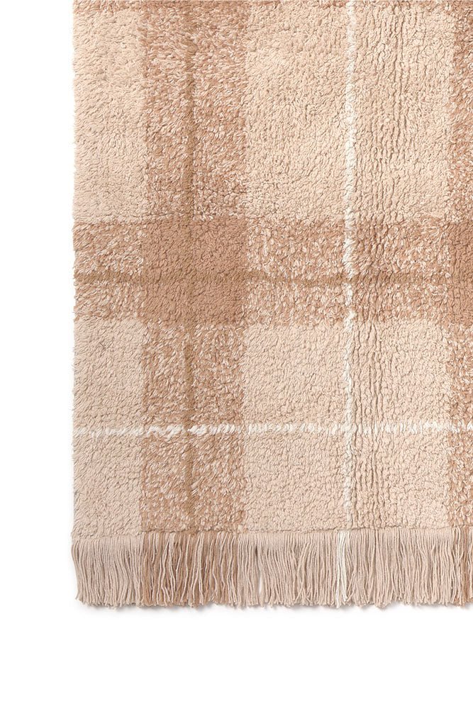 LORENA CANALS - Tapis Lavable Tartan - Rose 90 X 120 Cm