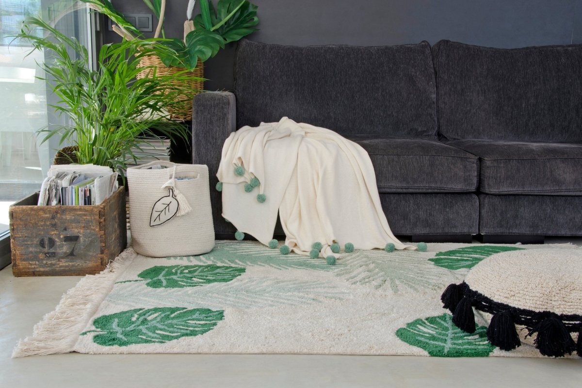 LORENA CANALS - Tapis Lavable Vert Tropical 140 x 200 Cm