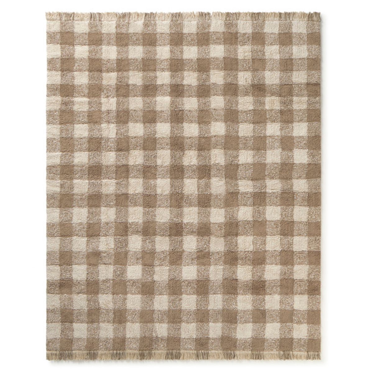 LORENA CANALS - Tapis Lavable Vichy Marron 150 x 180 Cm