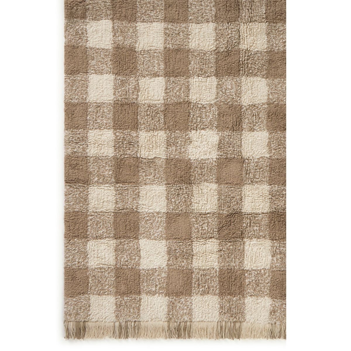 LORENA CANALS - Tapis Lavable Vichy Marron 150 x 180 Cm