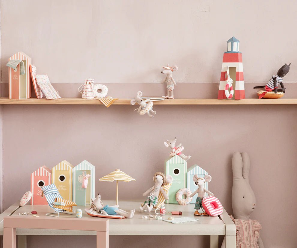 MAILEG - Bouée, Petite Souris - Pois Multicolores