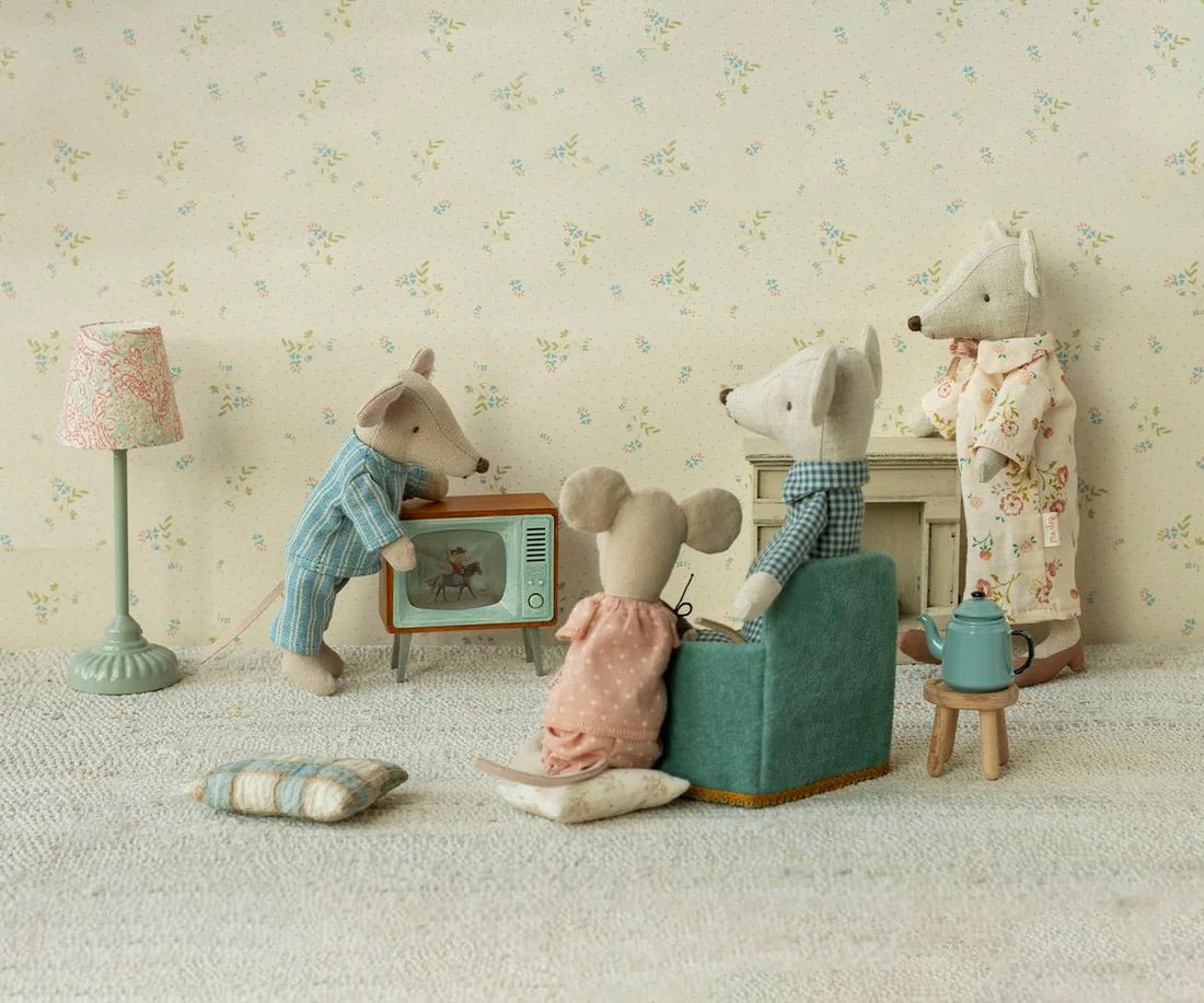 MAILEG-Grand-Mère & Grand-Père Souris Et Leur Boîte