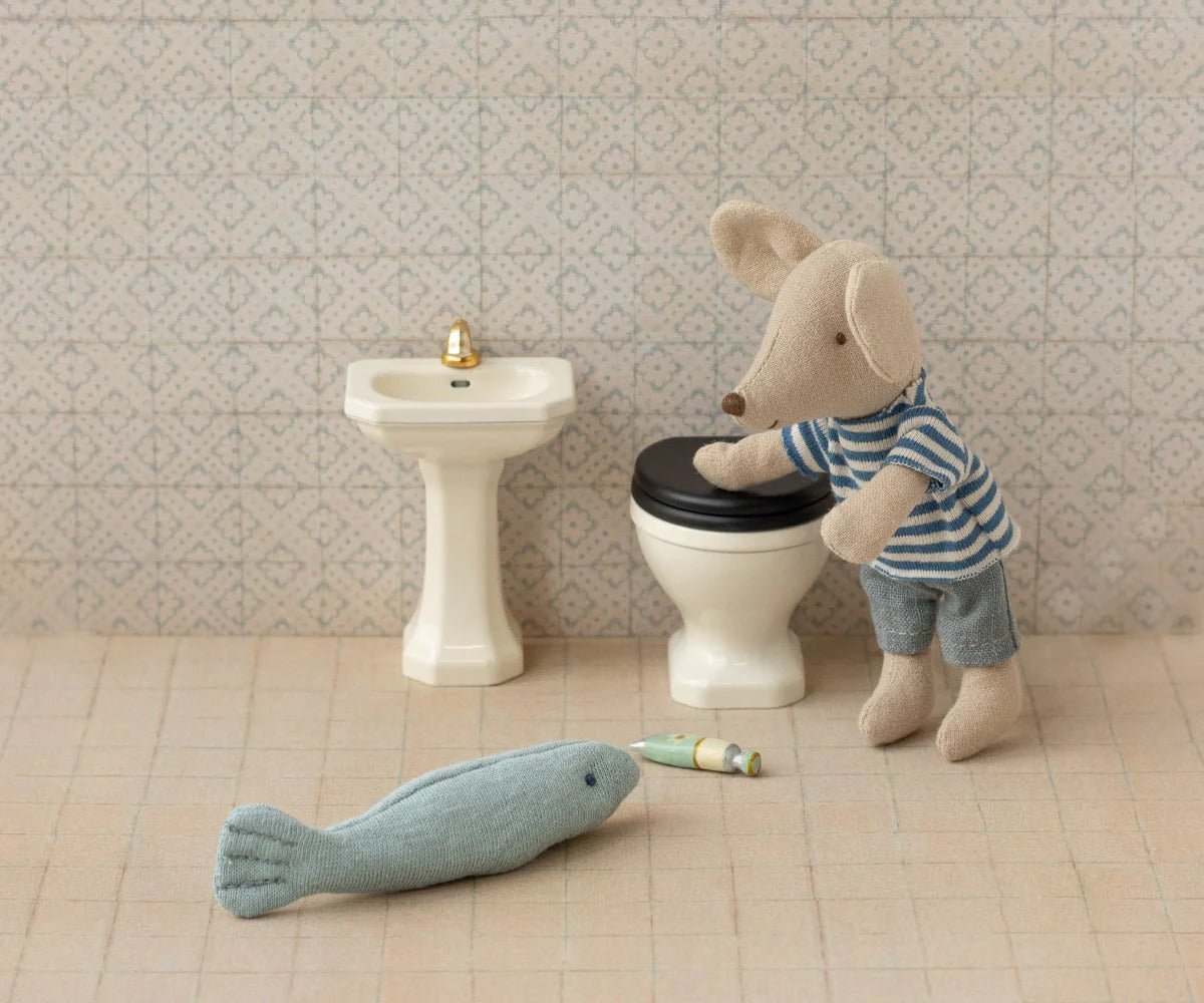 MAILEG - Lavabo De Salle De Bain Pour Souris Maileg - Blanc Cassé