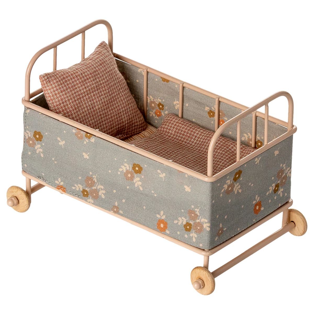 MAILEG - Lit Bébé, Micro - Rose Poudre