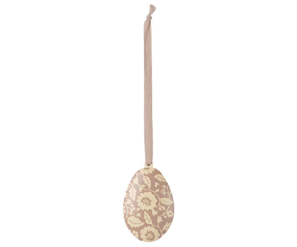 MAILEG - Ornement Oeuf De Pâques, Fleurs - Poudre Foncée