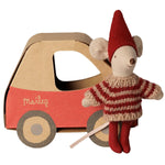 MAILEG-Souris De Noël, Petite Sœur Dans Une Boîte En Forme De Voiture