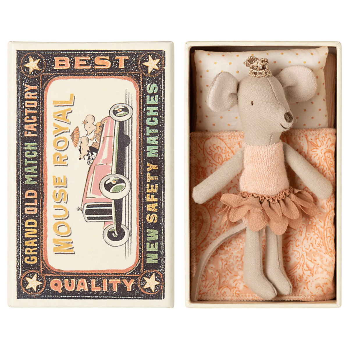 MAILEG - Souris Princesse, Petite Soeur En Boîte D'allumettes