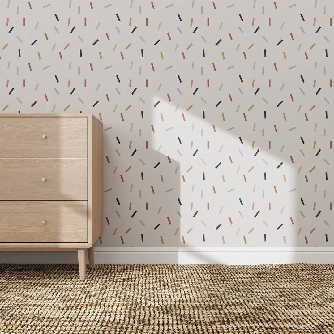 MUNKS & ME - Papier Peint Panoramique Pour Enfants - À Motifs Répétés Confetti