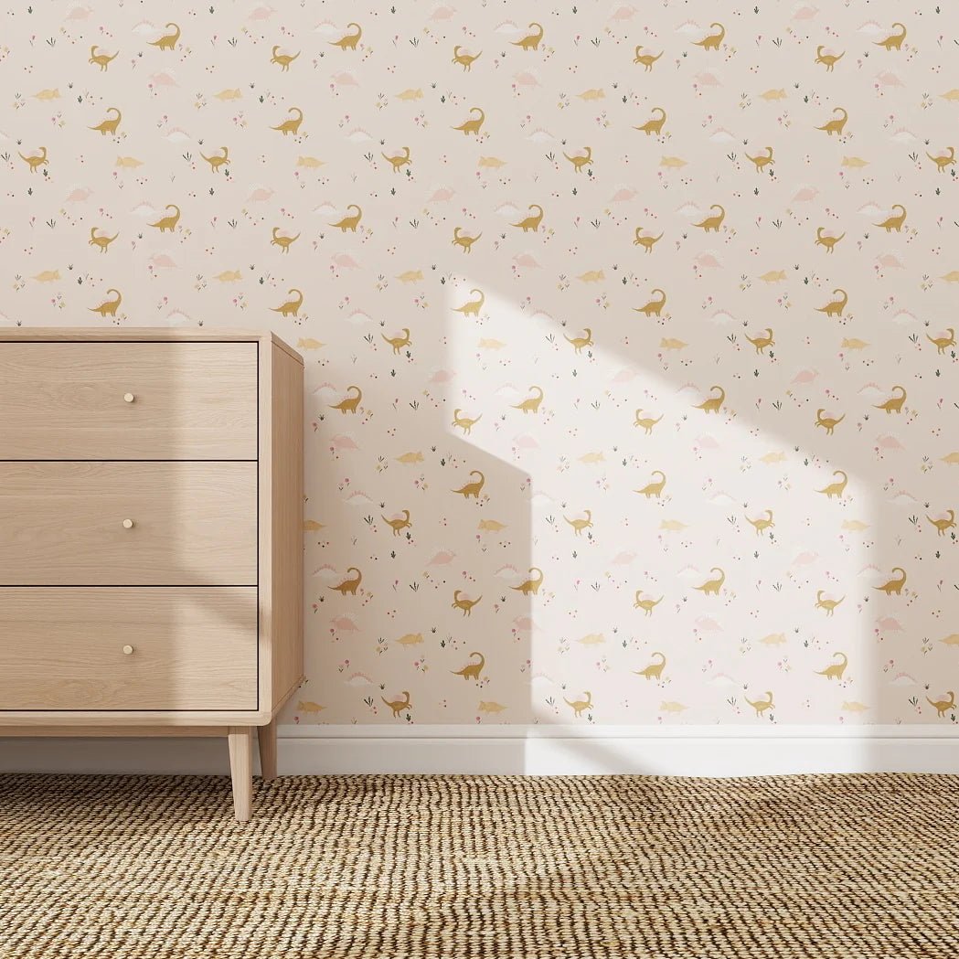 MUNKS & ME - Papier Peint Panoramique Pour Enfants - À Motifs Répétés Dixie Dinosaur