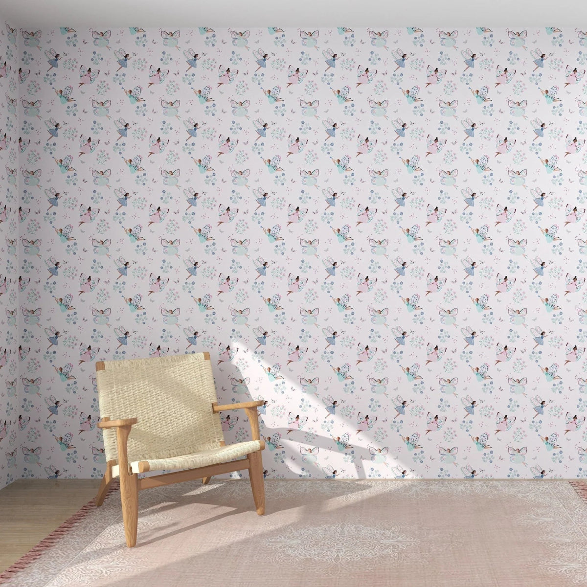 MUNKS & ME - Papier Peint Panoramique Pour Enfants - À Pois Peints, Violet, Féerique