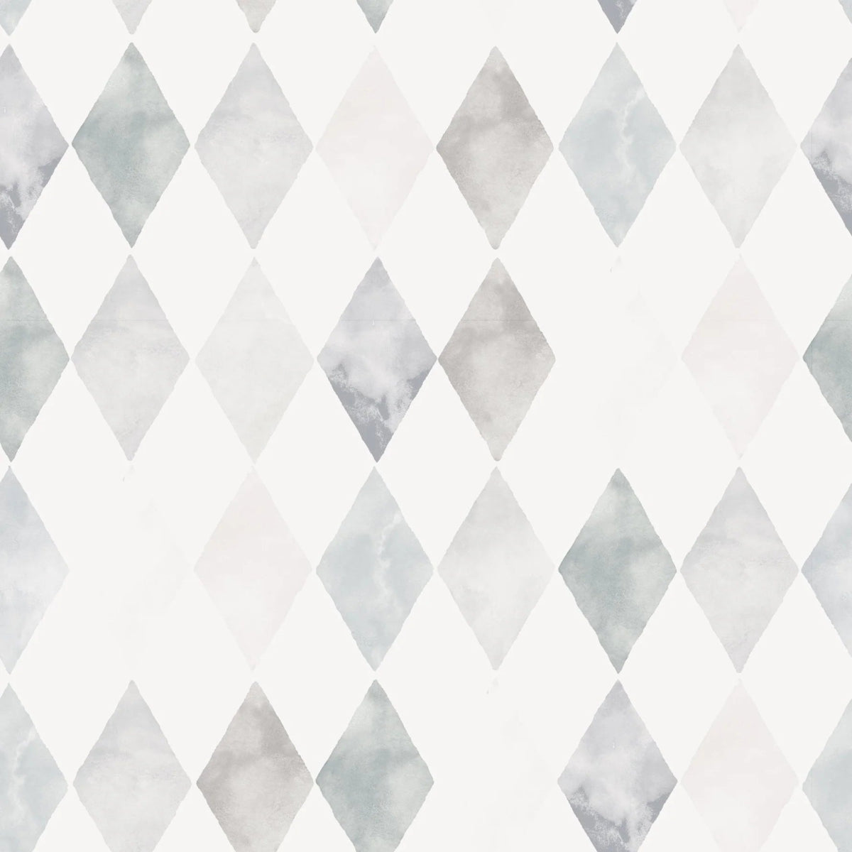 MUNKS & ME - Papier Peint Panoramique Pour Enfants - Aquarelle Harlequin | Gris
