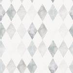 MUNKS & ME - Papier Peint Panoramique Pour Enfants - Aquarelle Harlequin | Gris