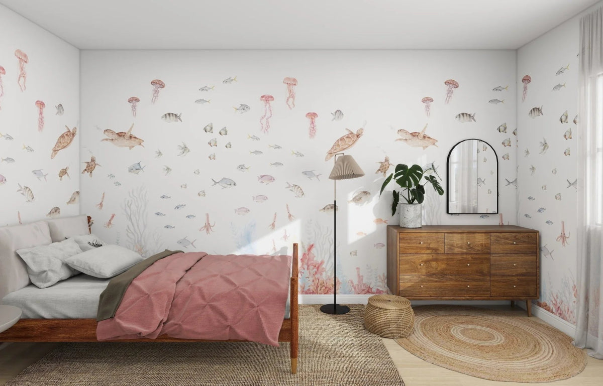 MUNKS & ME - Papier Peint Panoramique Pour Enfants - Aquarium