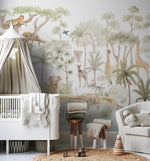 MUNKS & ME - Papier Peint Panoramique Pour Enfants - Aventure Safari Savane