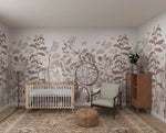 MUNKS & ME - Papier Peint Panoramique Pour Enfants - Jardin Secret Moka