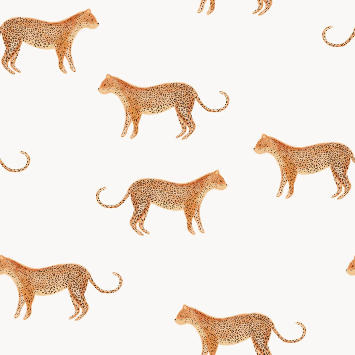 MUNKS & ME - Papier Peint Panoramique Pour Enfants - Motif Répété Guépard Crème