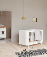 OLIVER FURNITURE - 041454 - Kit De Conversion - Lit Bébé Évolutif Mini+, Avec Kit Junior Inclus - En Lit Mezzanine Mi - haut, Blanc