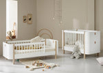 OLIVER FURNITURE - 041457 - Kit De Conversion - Lit Bébé Évolutif Mini+, Kit Famille (complément Au Lit Bébé Évolutif Mini+, Avec Kit Junior Inclus, Blanc/chêne Et Blanc)