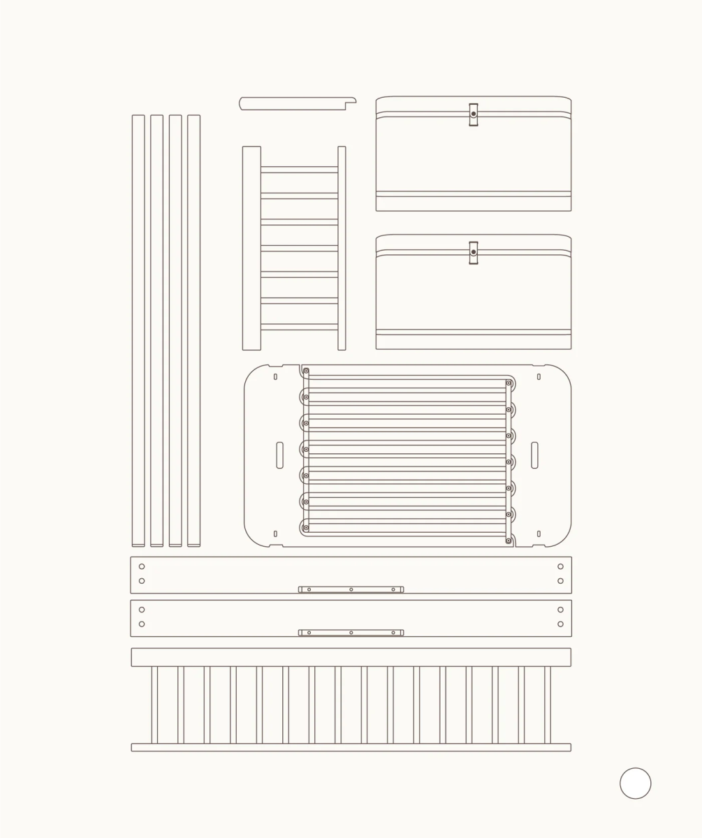 OLIVER FURNITURE - 041472 - Kit De Conversion Mini+, Lit Mezzanine Mi - haut - En Lit Superposé Mi - haut, Blanc