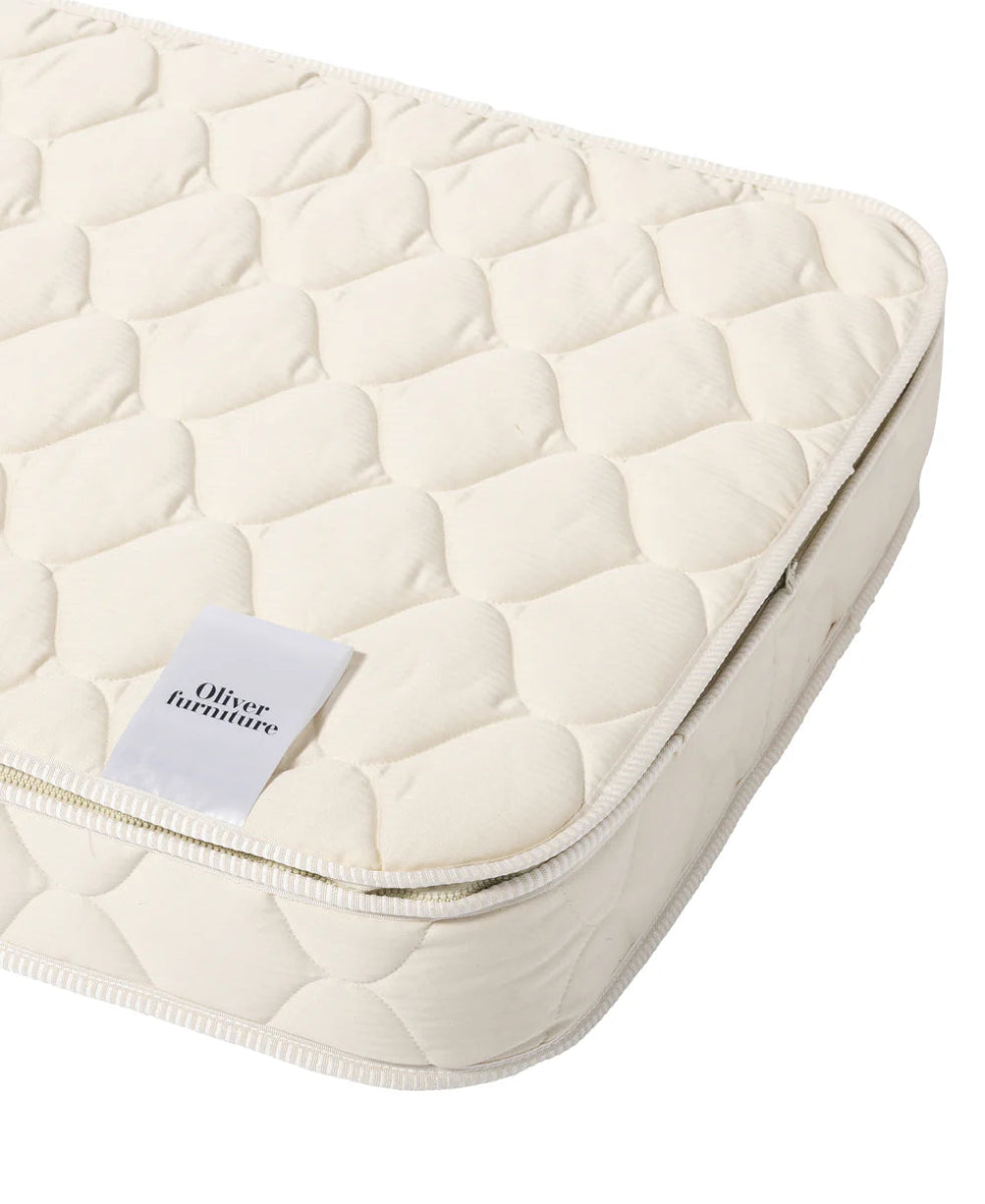 OLIVER FURNITURE - 041481 - Kit De Conversion - Lit bébé évolutif Mini+, Avec Kit Junior Inclus - en Lit Superposé Mi - Haut, blanc/chêne