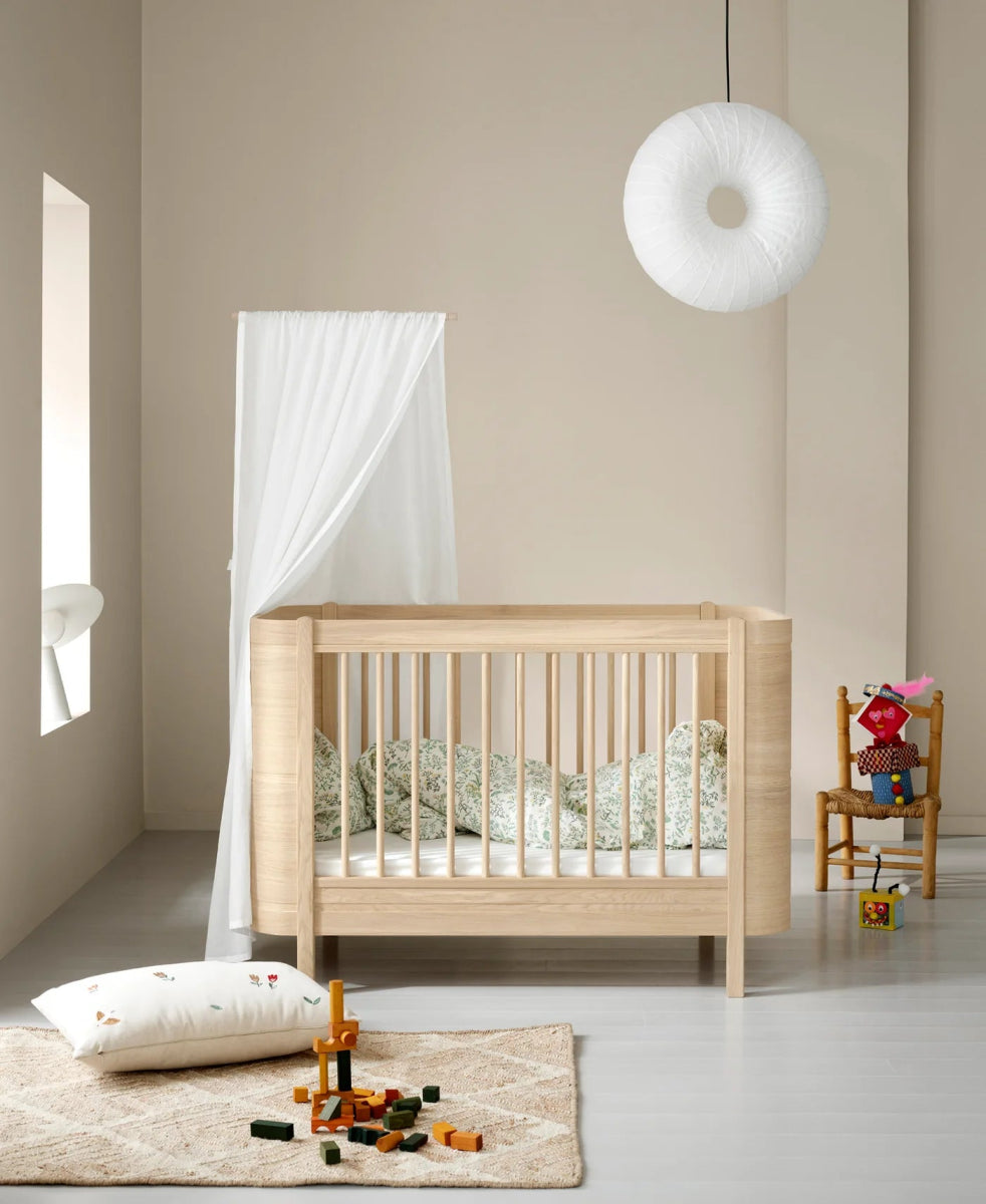 OLIVER FURNITURE - 041781 - Kit De Conversion - Lit Bébé Évolutif Mini+, Avec Kit Junior Inclus - En Lit Mezzanine Mi - haut, Chêne