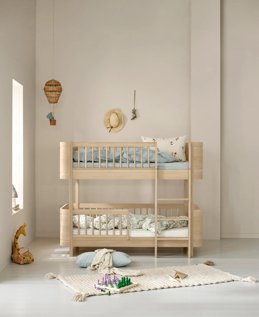 OLIVER FURNITURE - 041782 - Kit De Conversion - Lit Bébé Évolutif Mini+, Avec Kit Junior Inclus - En Lit Superposé Mi - haut, Chêne