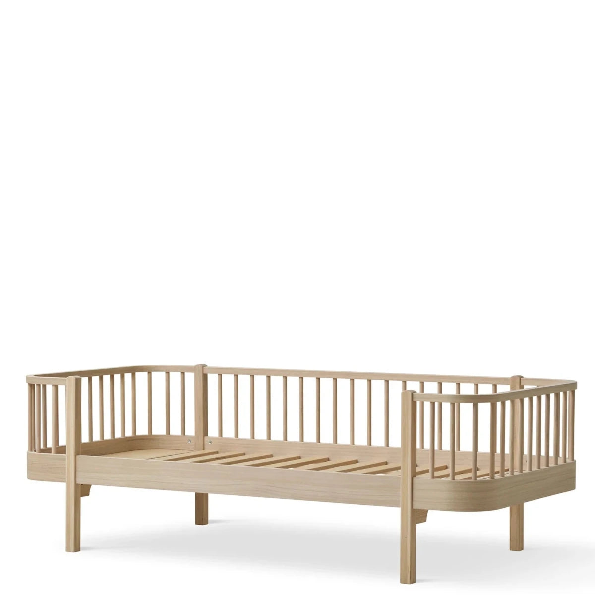 OLIVER FURNITURE-Lit Banquette, Original, 90x200 Cm, Chêne