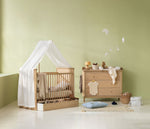 OLIVER FURNITURE-Lit Bébé/Lit Camp Novel Oliver Furniture, 60x120/120x200 Cm, Chêne