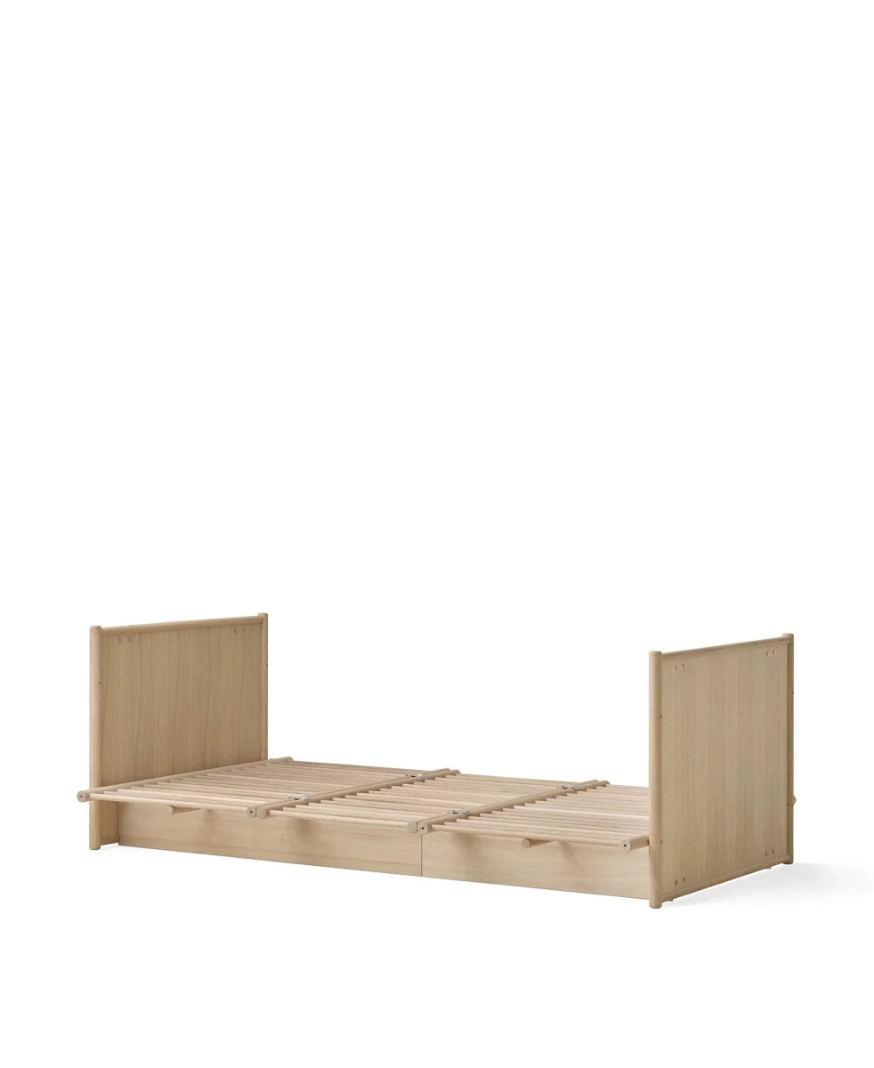 OLIVER FURNITURE-Lit Bébé/Lit Camp Novel Oliver Furniture, 60x120/120x200 Cm, Chêne