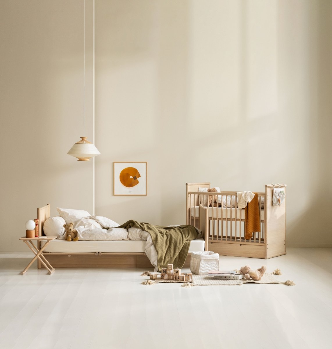 OLIVER FURNITURE-Lit Bébé/Lit Camp Novel Oliver Furniture, 60x120/120x200 Cm, Chêne