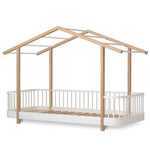 OLIVER FURNITURE - Lit Cabane Oliver Furniture Original, 90x200 Cm, Blanc/chêne