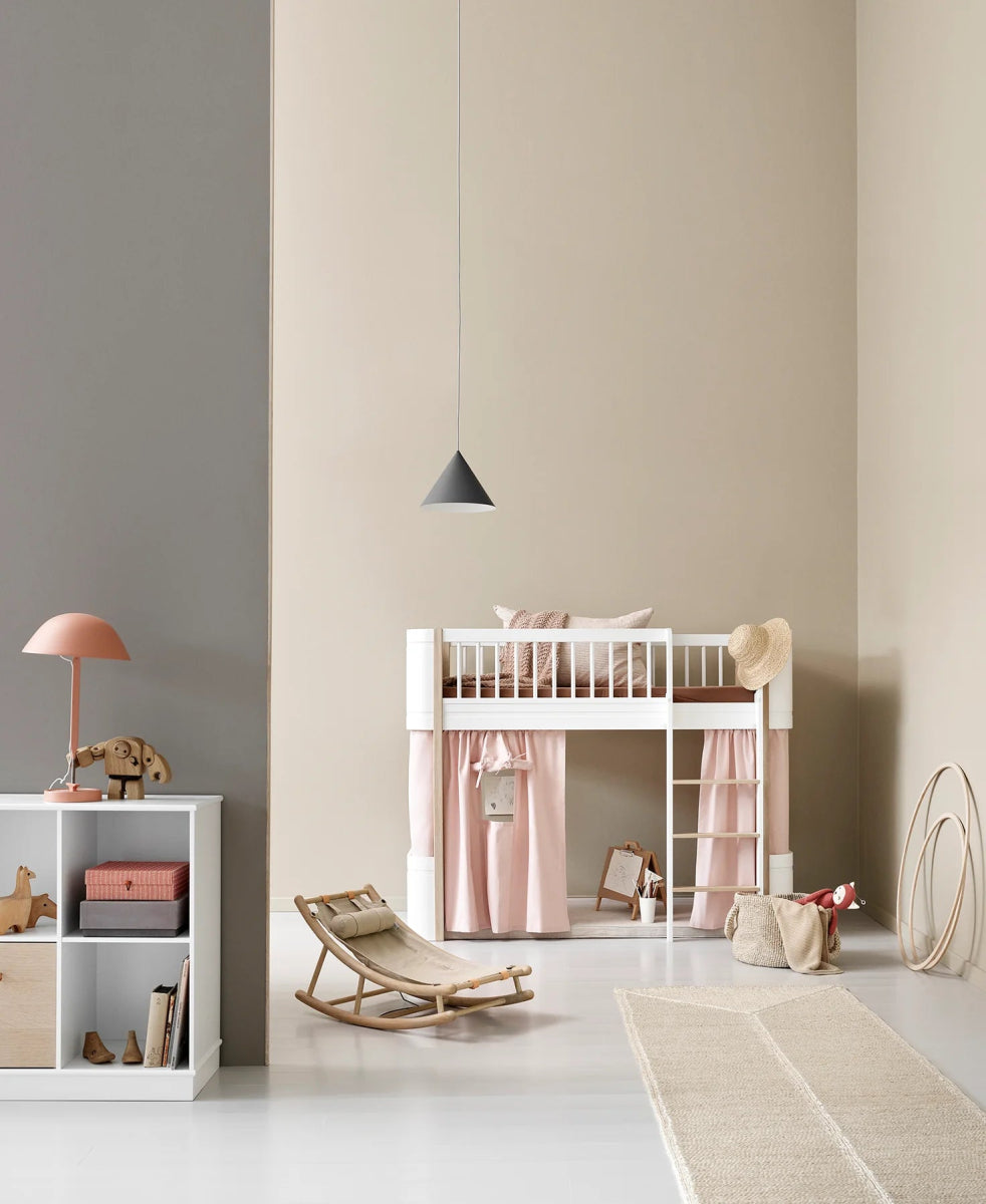 OLIVER FURNITURE - Lit Mezzanine Mi - haut Wood Mini+, Chêne