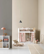 OLIVER FURNITURE - Lit Mezzanine Mi - haut Wood Mini+, Chêne