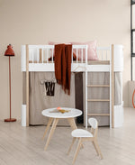 OLIVER FURNITURE - Lit Mezzanine Mi - haut Wood Mini+, Chêne