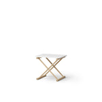 OLIVER FURNITURE - Table De Chevet Basse Camp, Blanc/Chêne