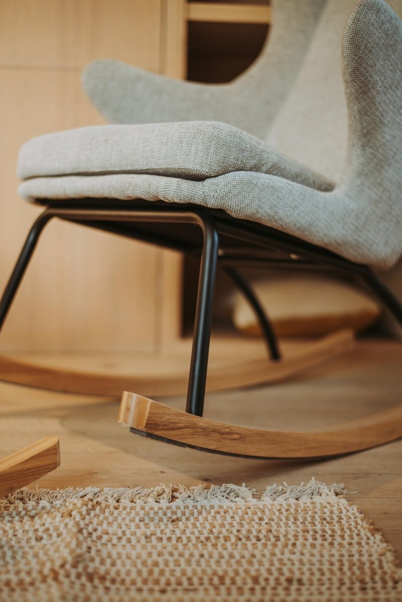 QUAX - Chaise Adulte À Bascule De Luxe Gris Sable